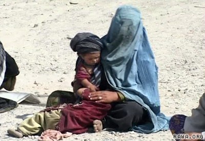 Around 20 million people out of estimated 26 million population of Afghanistan are living under the line of poverty. Photo: RAWA.ORG